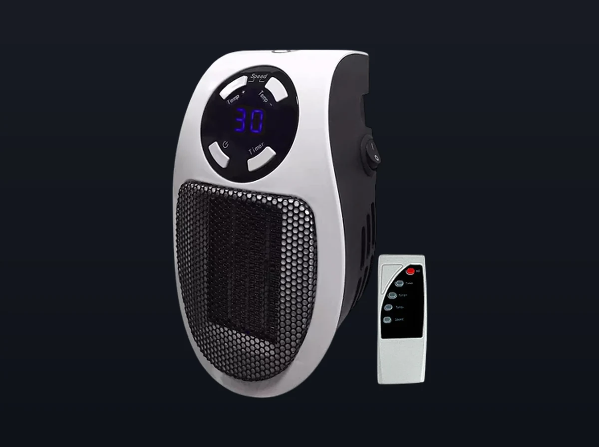 Gentle Glow™ 500W Compact Plug-In PTC Ceramic Wall Heater